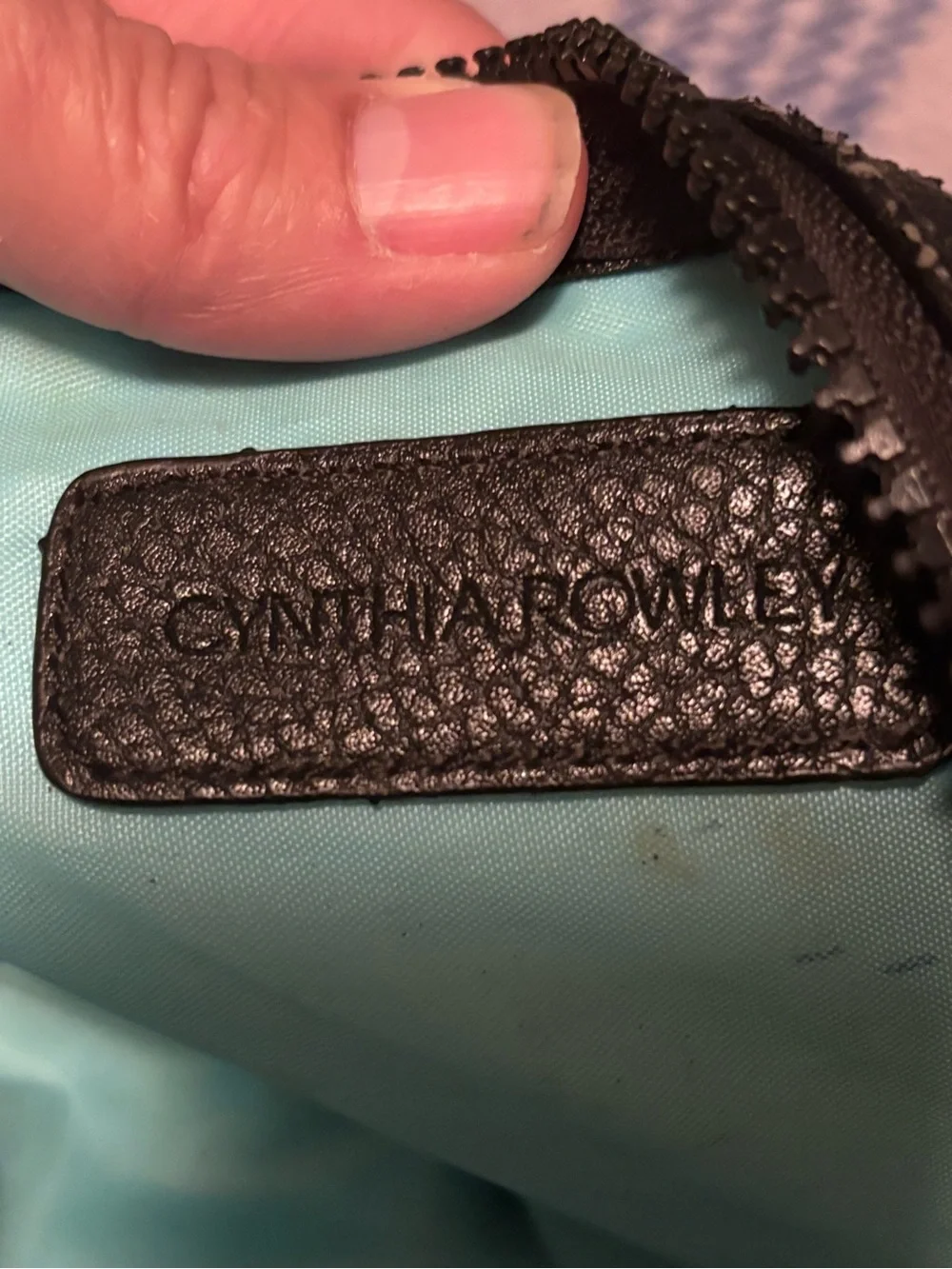 Cynthia Rowley Black and White Patterned Cosmetic Pouch